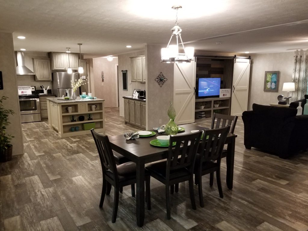 new home kitchen on display