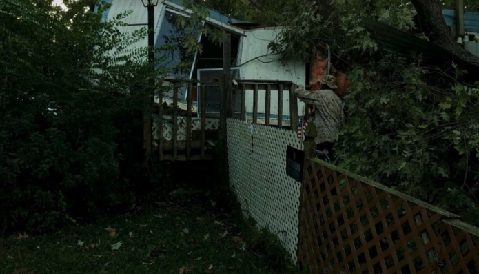 Hurricane Michael topples tree on Virginia Beach mobile home