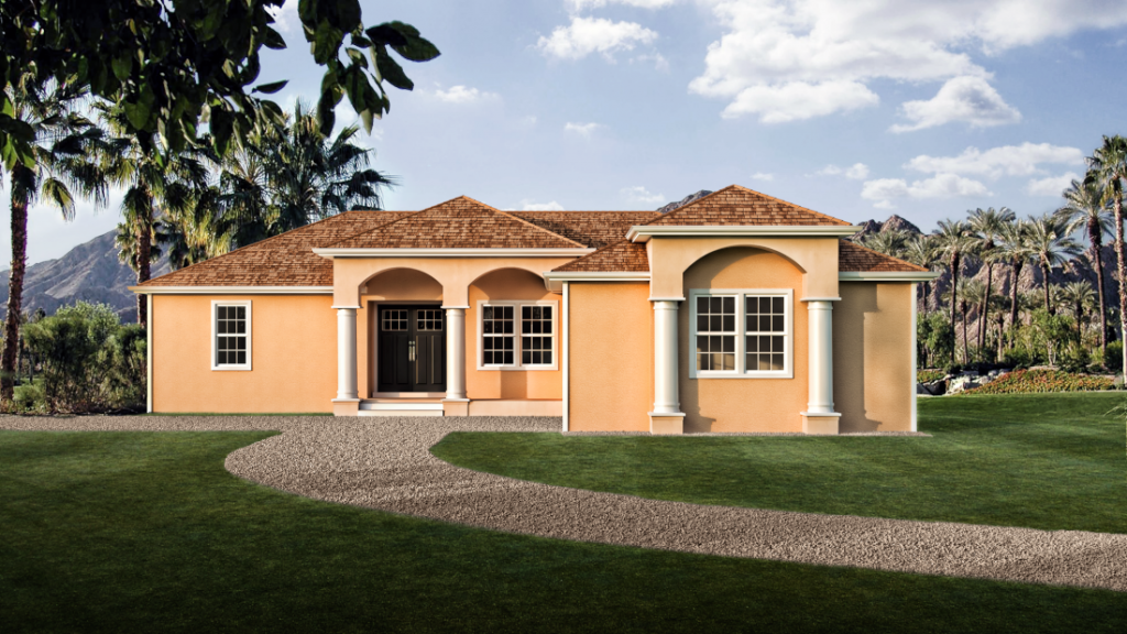 Spanish bungalow design for new modular home