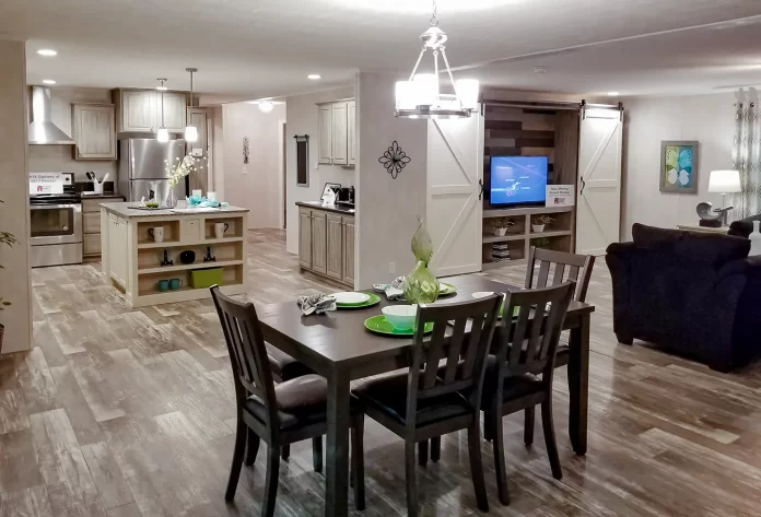 Photo of the interior of a manufactured home.