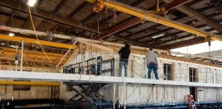 Who Is the Top Mobile Home Manufacturer? Photo of a mobile home being built in a factory